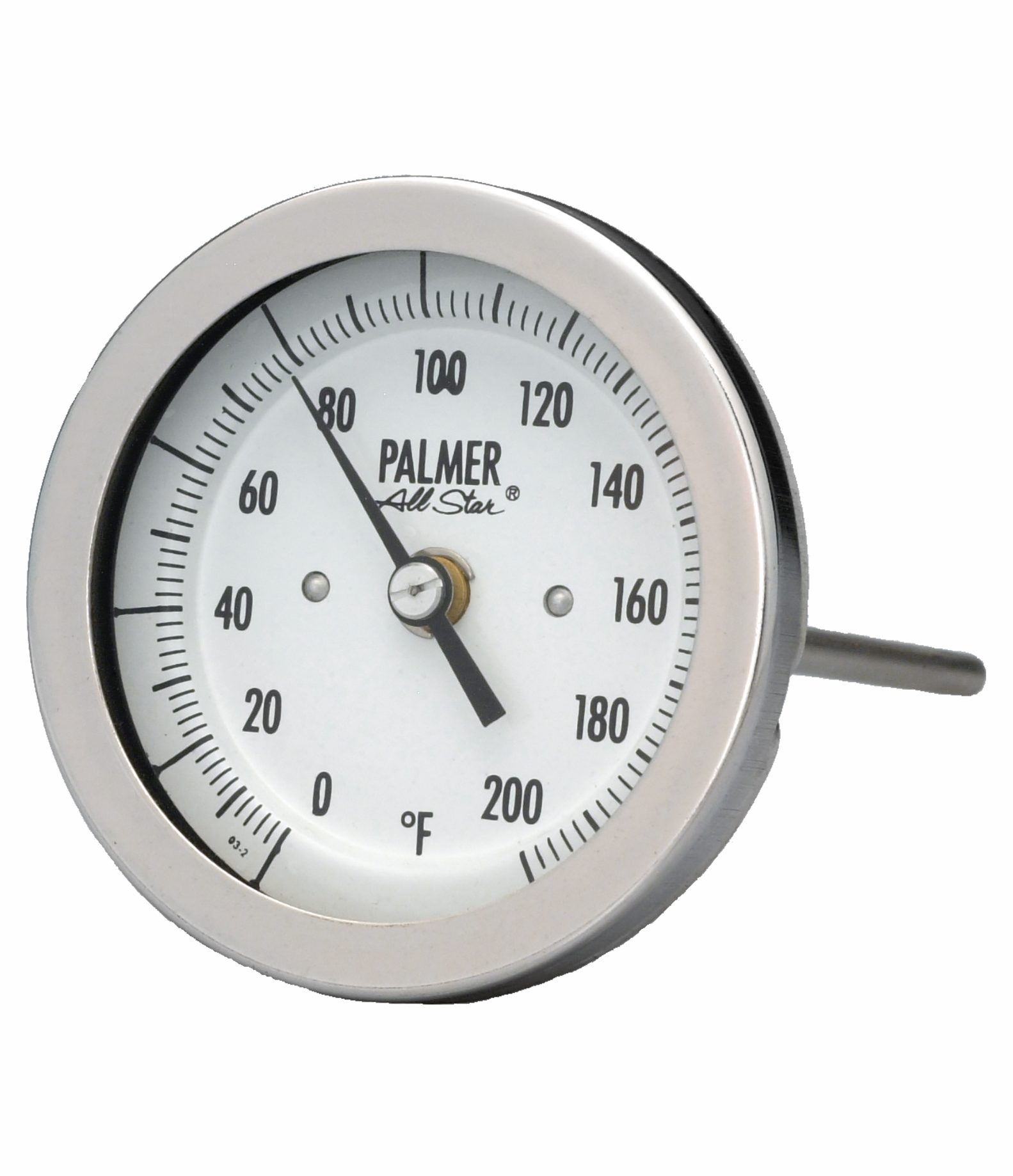 Thermometer Analog Bimetall 120°C Anlegethermometer