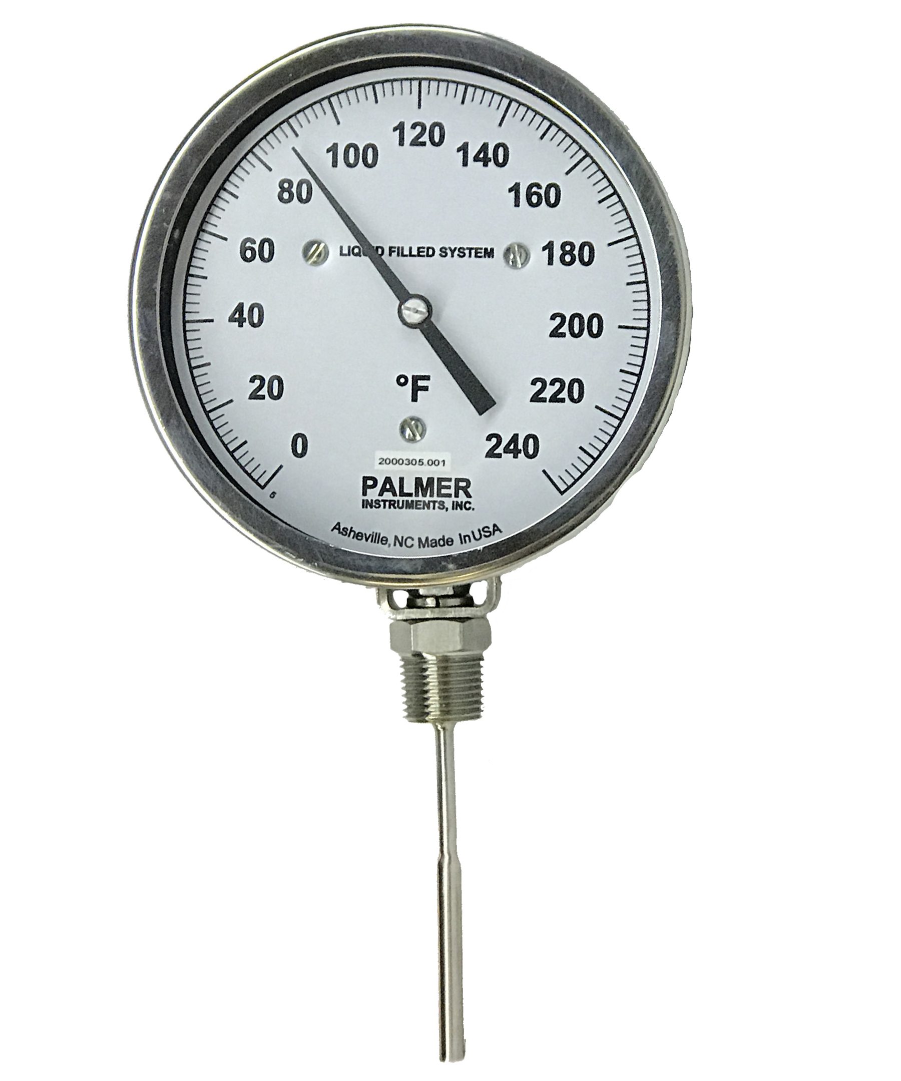 5 inch Wall or Flush Mount Direct Drive Dial Thermometer, 50B & 50C