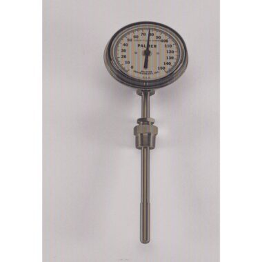 950 Series Rigid Stem Direct Drive Dial Thermometers with 1/2 inch NPT adjustable union and 3/8 inch diameter stem