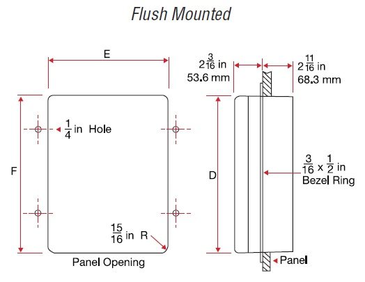 Recorder - Flush Mount Sketch